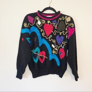 Vintage Jaclyn Smith Heart Cropped Sweater